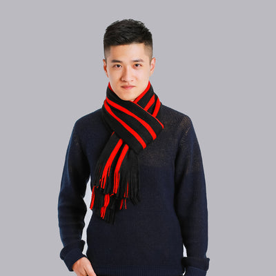 Bufanda Gruesa Casual para Hombre con Efecto Cachemira y Combinación de Colores - Image 3