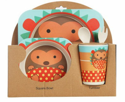 Juego de Vajilla Infantil 5 Piezas - Platos y Vasos de Fibra de Bambú Natural para Bebés - Image 15