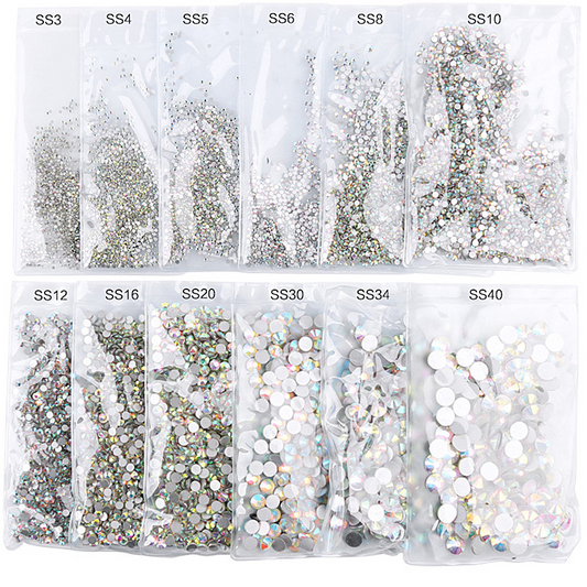 Diamantes de Cristal Plano para Nail Art - Accesorios Premium