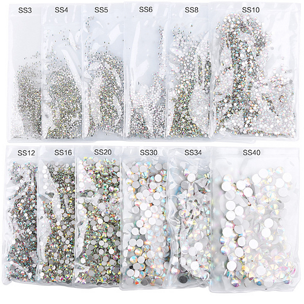 Diamantes de Cristal Plano para Nail Art - Accesorios Premium