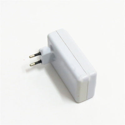 White electronic mouse repeller with a European standard two-pin plug, designed for wall outlet use. - Image 4