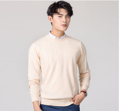 Suéter Holgado de Lana para Hombre - Pullover Casual de Color Sólido - Image 16