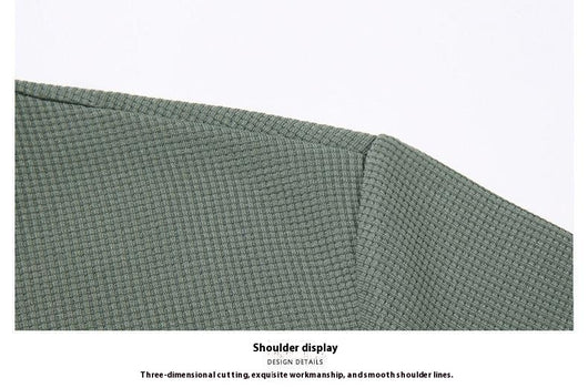 Playera Holgada de Cuello Redondo con Textura Waffle para Hombre - Image 31