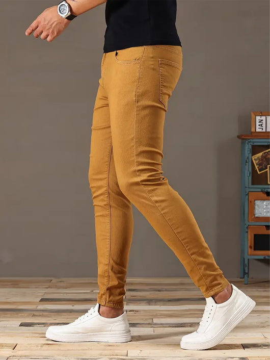 Pantalones Vaqueros Elásticos Estilo Biker para Hombre - Image 8