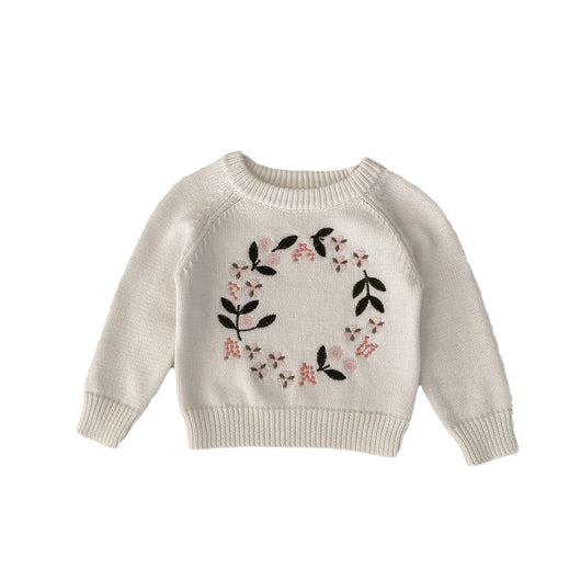 Suéter Tejido para Niña con Bordado Floral - Image 5