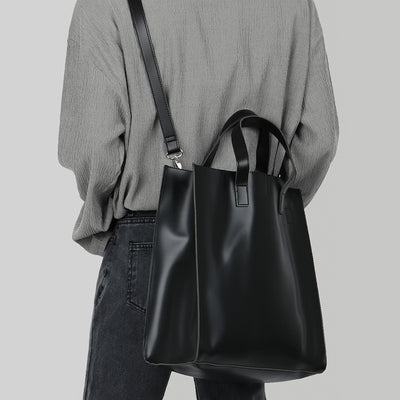 Bolsa Cruzada Hombre Estilo Casual - Capacidad Grande en Cuero PU