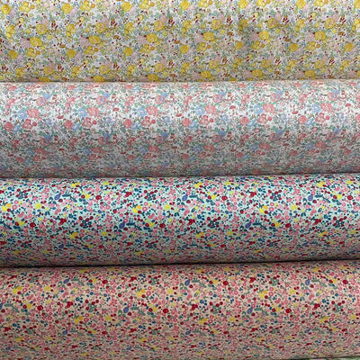 Tela Floral Ecológica de Algodón Twill para Niños