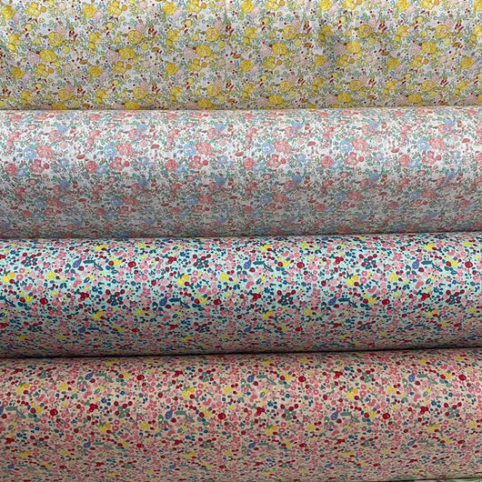 Tela Floral Ecológica de Algodón Twill para Niños
