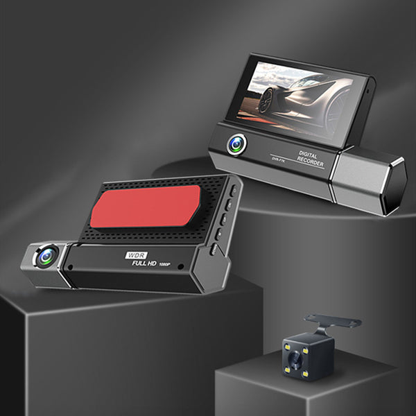Dashcam Profesional 3 Lentes Full HD 1080P