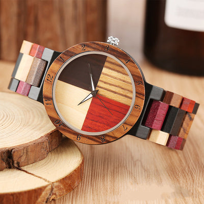 Reloj Digital Creativo de Madera Pantalla Full Color - Image 3