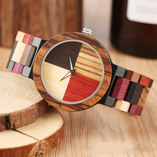Reloj Digital Creativo de Madera Pantalla Full Color - Image 3