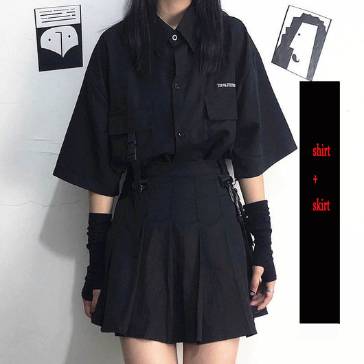 Camisa Oversized de Líneas Oscuras para Mujer - Estilo Boyfriend Atemporal - Image 4