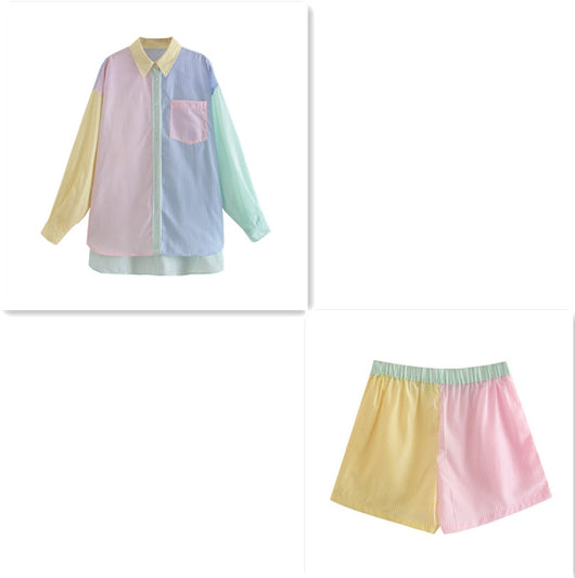 Camisa Boyfriend Oversize con Costuras Contrastadas para Verano - Image 7