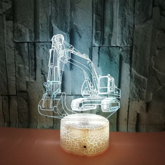 Lámpara 3D Excavadora