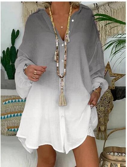 Camisa Protectora Estampado Degradado Talla Grande