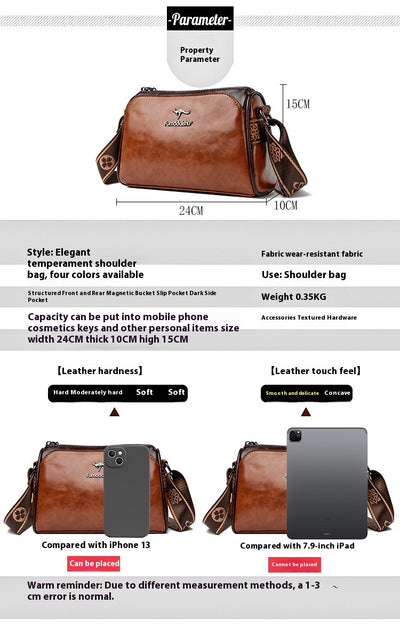 Bolsa Mensajera Retro Reversible de Doble Cara para Mujer - Image 10