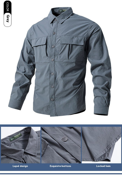 Camisa Táctica de Secado Rápido Consul para Hombre - Múltiples Bolsillos Entrenamiento - Image 18