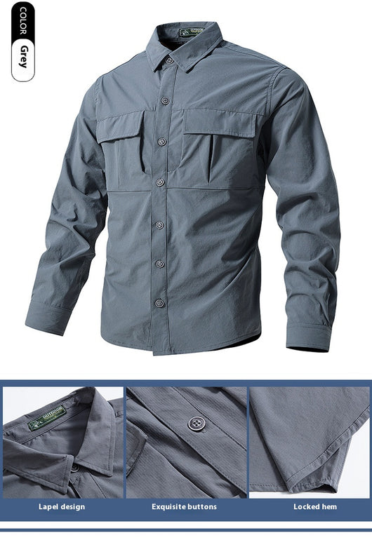 Camisa Táctica de Secado Rápido Consul para Hombre - Múltiples Bolsillos Entrenamiento - Image 18