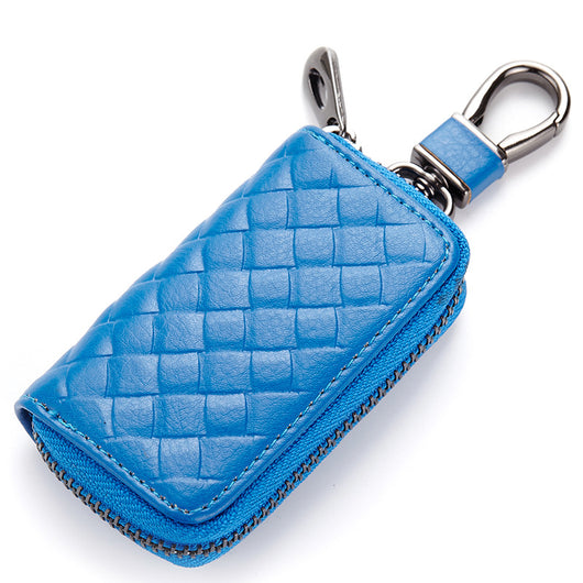 Estuche para Llaves de Cuero Tejido para Hombre - Image 18