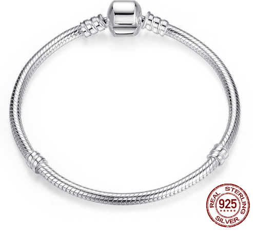 Pulsera de Plata 925 con Dijes Intercambiables - Joya Auténtica para Mujeres