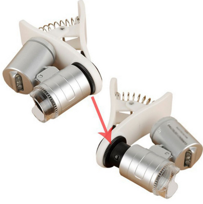 Lente Microscopio Universal 60X para Celular con Clip y Luz LED - Image 2