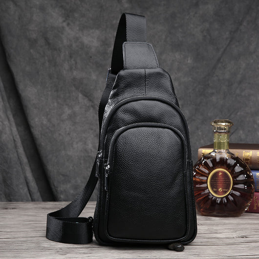 Bolsa de Pecho de Cuero para Hombre - Maletín Ejecutivo Versátil