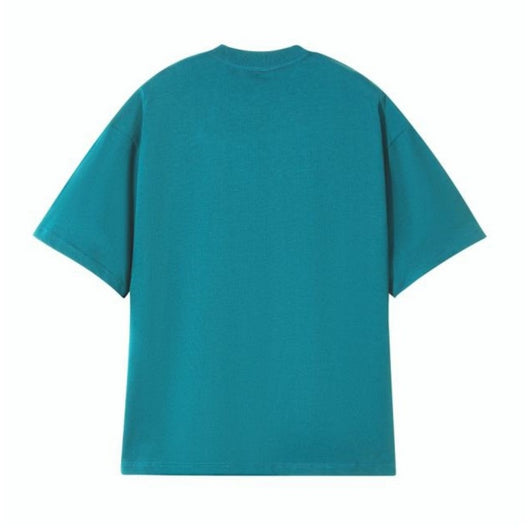 Men's basic short sleeve t-shirt in a solid teal color, featuring a comfortable crew neck and relaxed fit. - Image 9