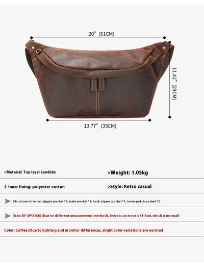 Bolso Mensajero de Cuero para Hombre - Deportivo y Outdoor - Image 6