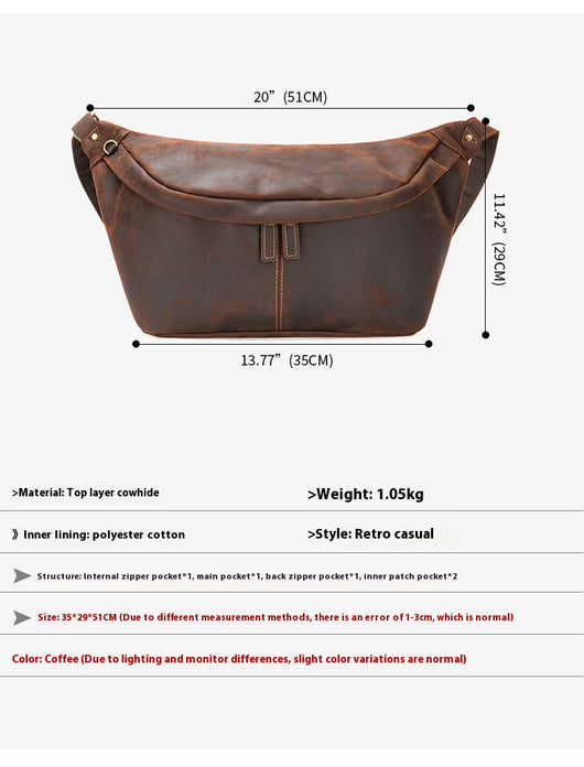 Bolso Mensajero de Cuero para Hombre - Deportivo y Outdoor - Image 6