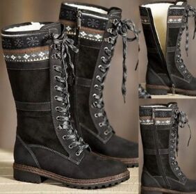 Botas Cálidas de Algodón para Tallas Grandes - Otoño e Invierno