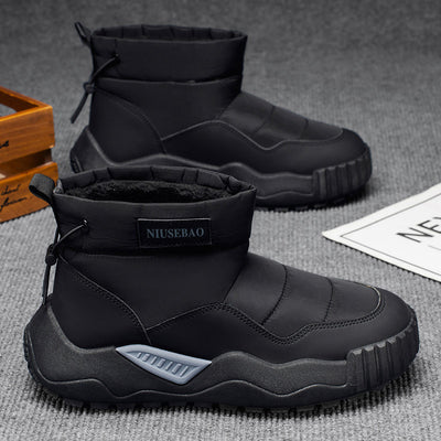 Botas Casuales de Algodón Cálidas para Hombre - Botines Estilo Mid-Top - Image 6