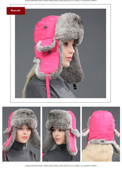 Gorro Térmico Unisex de Piel de Conejo con Protección Auditiva para Clima Frío - Image 24