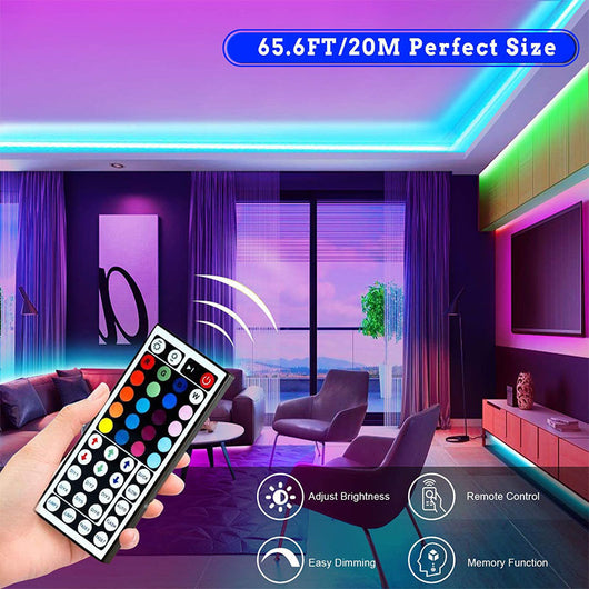 Tira LED RGB 5050 5M con Control Remoto - Iluminación Decorativa Flexible para TV y Habitación - Image 7