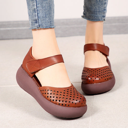 Zapatos Casuales Retro con Perforaciones