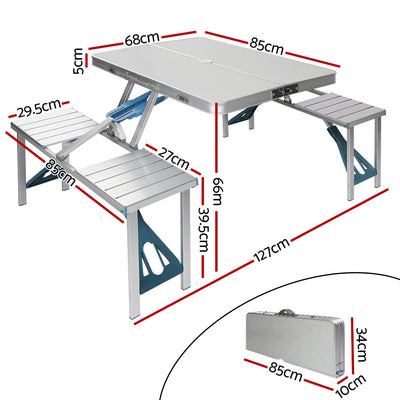 Mesa y Silla Plegable de Aluminio para Camping, Asados y Picnics - Image 5