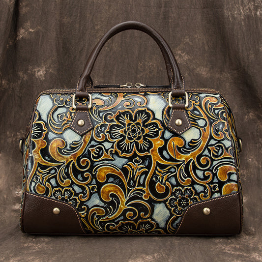 Bolsa Almohada de Cuero Suave - Diseño Europeo Moderno para Mujer