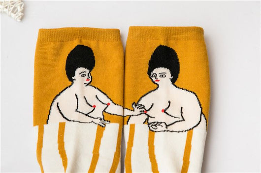 Calcetines Divertidos para Mujer con Diseños de Caricaturas - Cómodos para Casa y Verano - Image 2