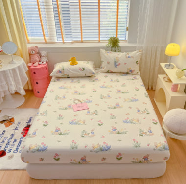 Juego de Sábanas de Algodón Doble para Dormitorio Estudiantil - Image 25