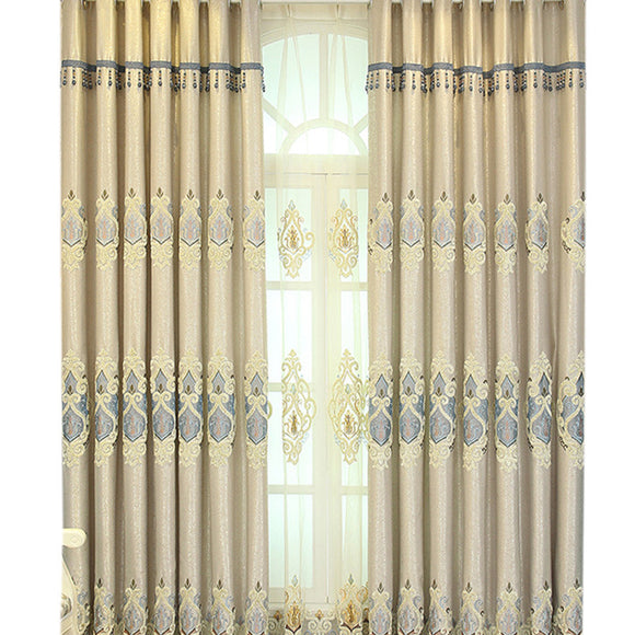 Cortinas de Malla Bordada Europea para Sala y Dormitorio