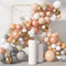 Guirnalda de Globos Arco Naranja Gris Dorado Multicolor