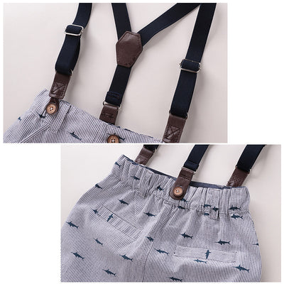 Traje Corto Británico para Bebé Niño - Overol Elegante de Verano - Image 2