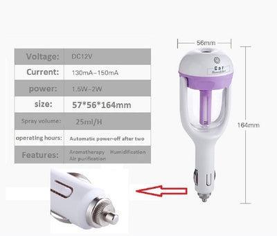 Humidificador y Purificador de Aire 12V para Auto con Difusor de Aromas - Image 5