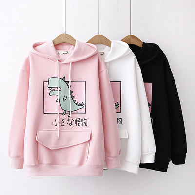 Sudadera con Capucha Estampada y Forro Polar