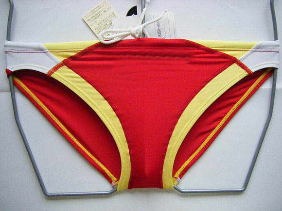 Bóxer de Baño Hombre Clásico Tricolor Rojo Blanco Amarillo