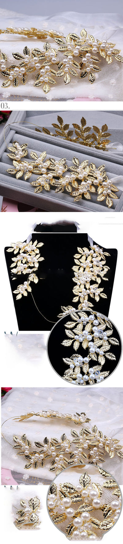 Diadema Retro de Perlas para Novia - Accesorio de Boda Artesanal - Image 10
