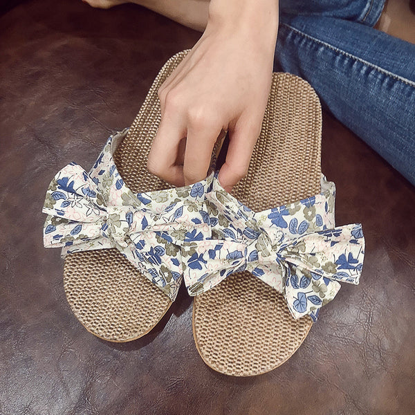 Pantuflas Antideslizantes con Moño - Comodidad y Seguridad para el Hogar