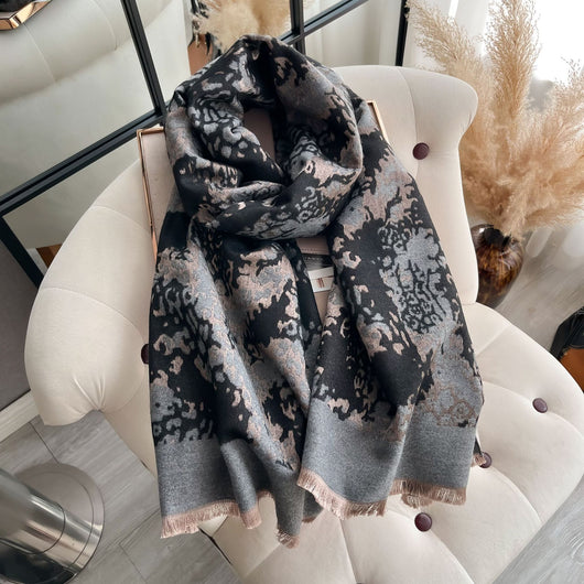 Bufanda Larga Estampado Leopardo - Conjunto Coordinado y Cálido - Image 22