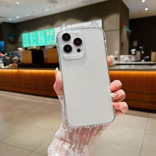Funda Transparente con Orejas de Gato para Teléfono - Image 4