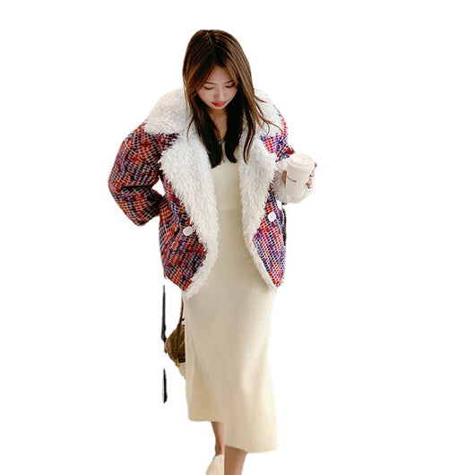 Chaqueta de Lana Cordero Premium Xiaoxiangfeng - Abrigo Elegante de Diseño Moderno - Image 9