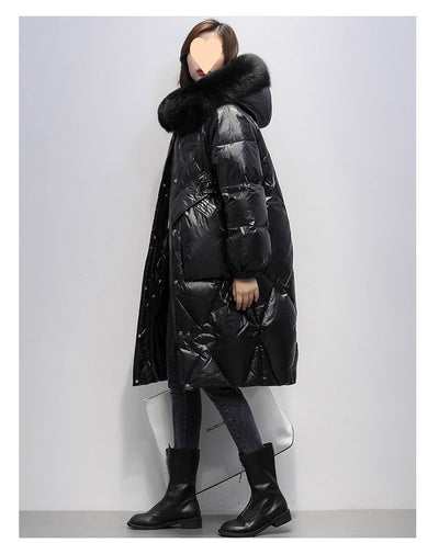 Chaqueta Acolchada Oversized con Capucha y Cuello de Piel - Tallas Grandes - Image 9
